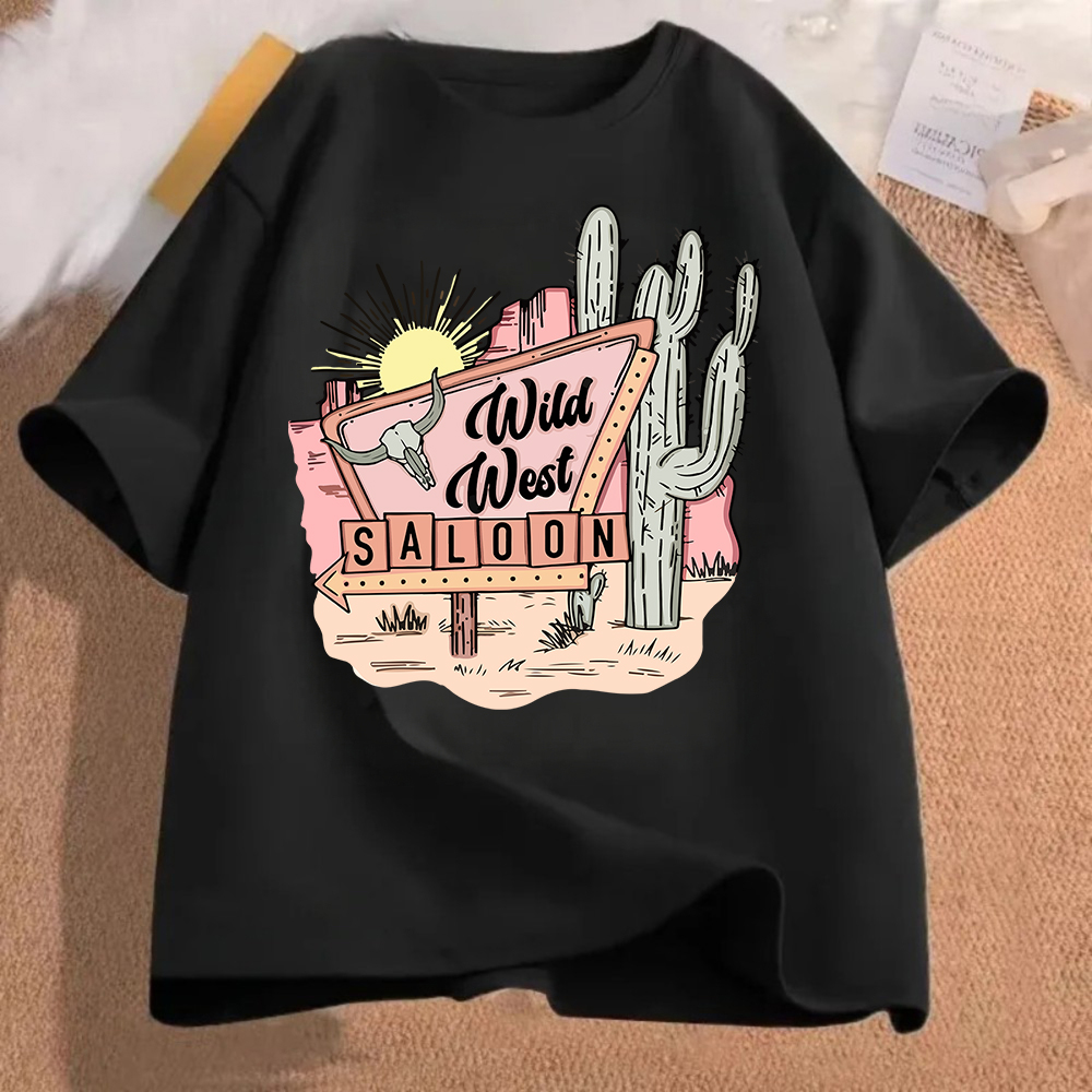 Women'S Fashion Wild West - Wild West Saloon 그래픽 T 셔츠