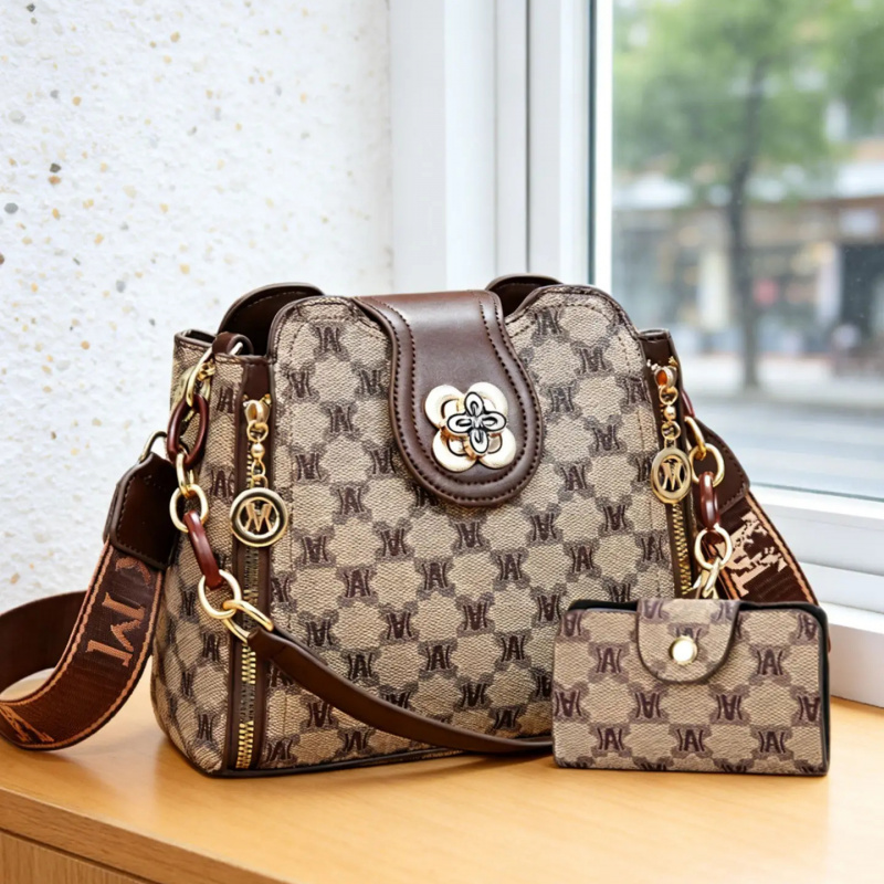 Crossbody Bag Women - 빈티지 레터 프린트 숄더백, 패셔너블하고 다용도로