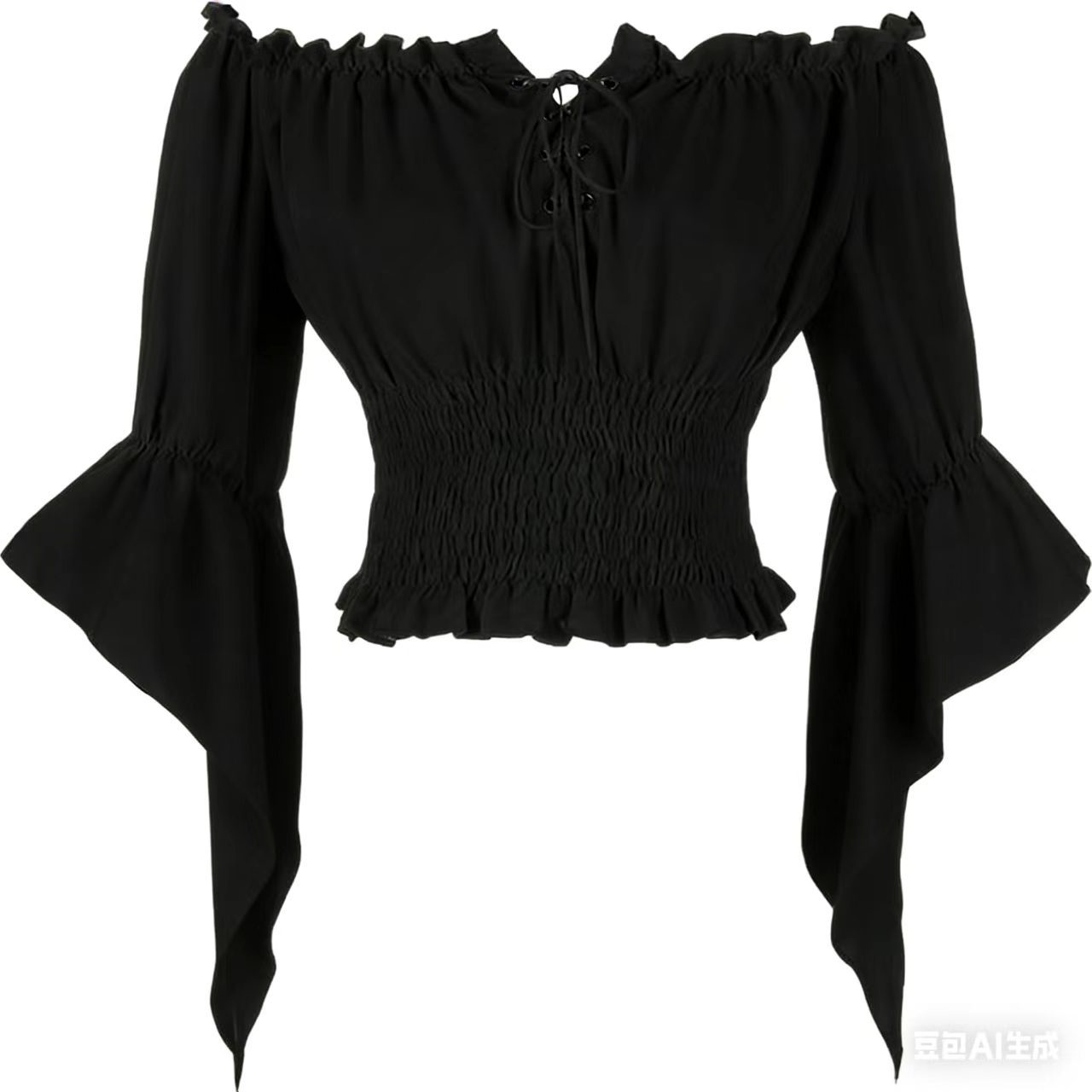 Off Shoulder Top - 르네상스 중세 귀족 의상 여성 빈티지