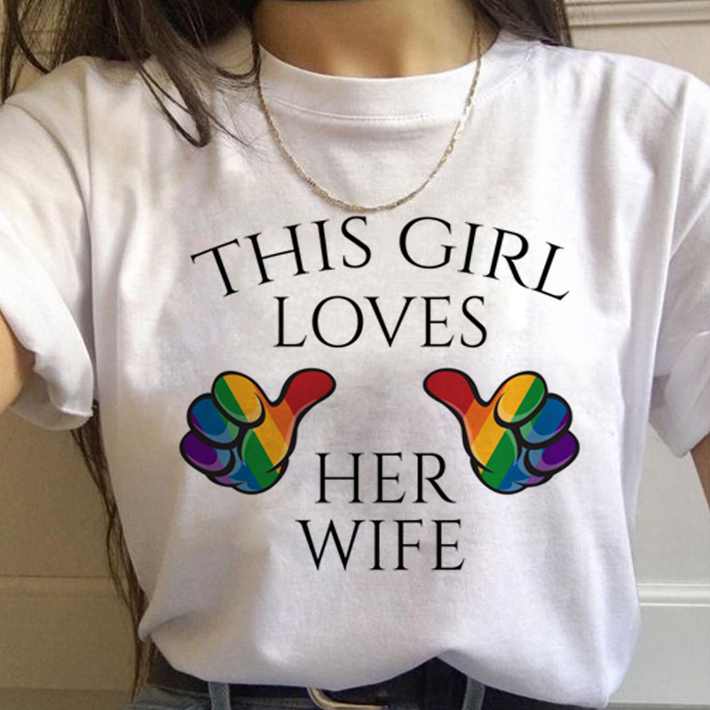 Women'S Fashion From The 90S - Lgbt 레인보우 하라주쿠 티셔츠, 여성 게이