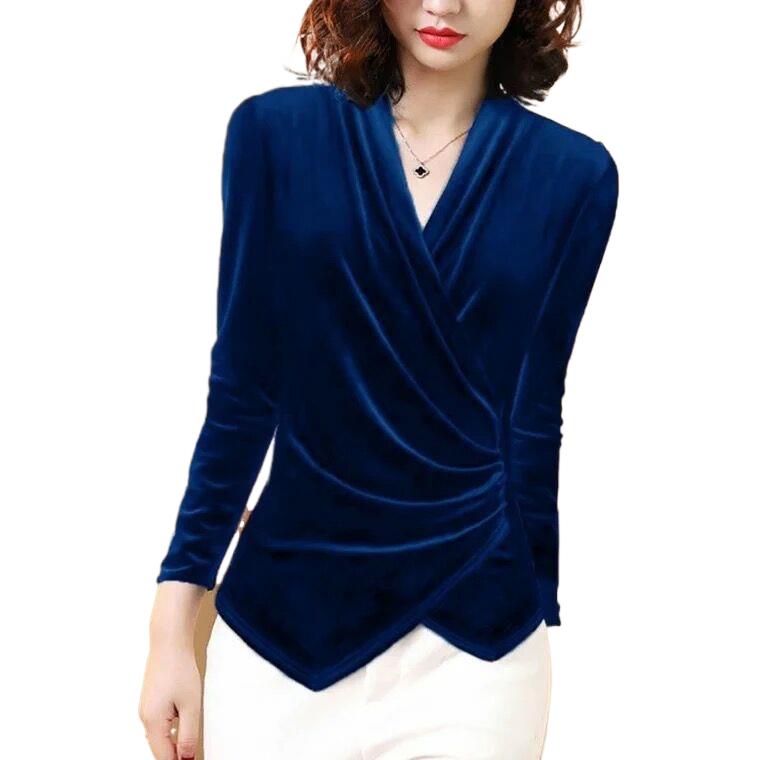Velvet Blazer Women - 2025년 가을 여성용 골드 벨벳 셔츠,