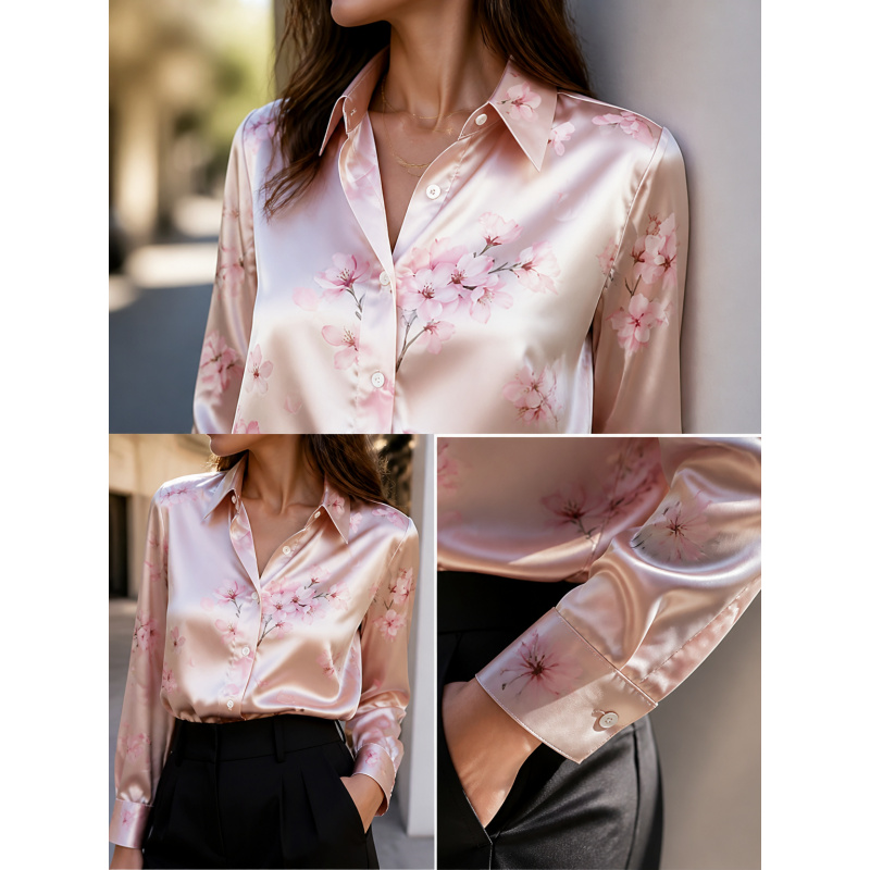 Women Fashion Blouse - 2026 패션 라펠 칼라 긴팔 셔츠