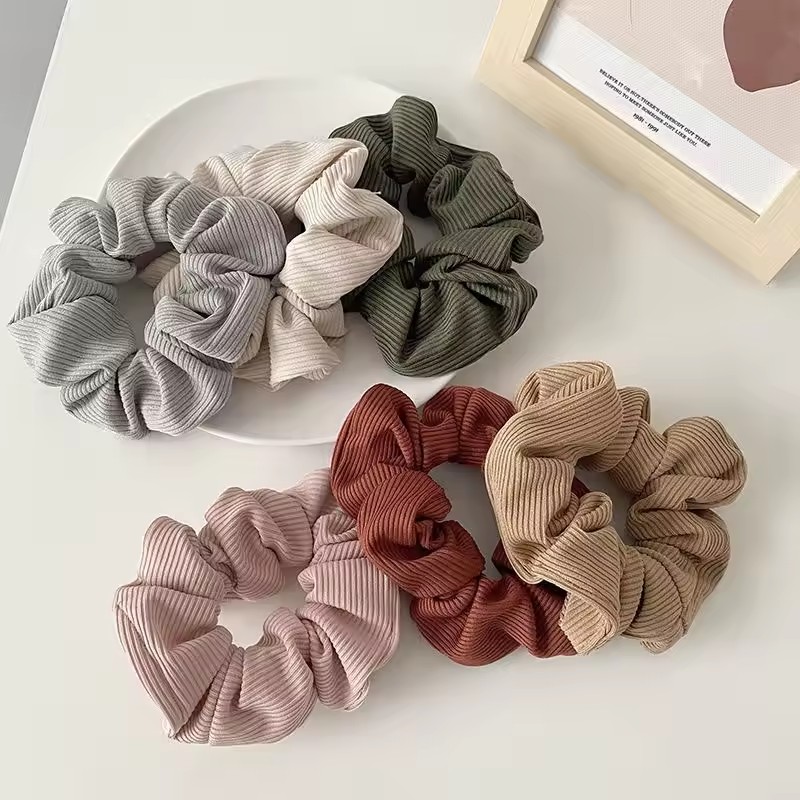 Women Fashion Japan - 도매 1/6개입/팩 여성 소녀용 마이크로파이버 스크런치
