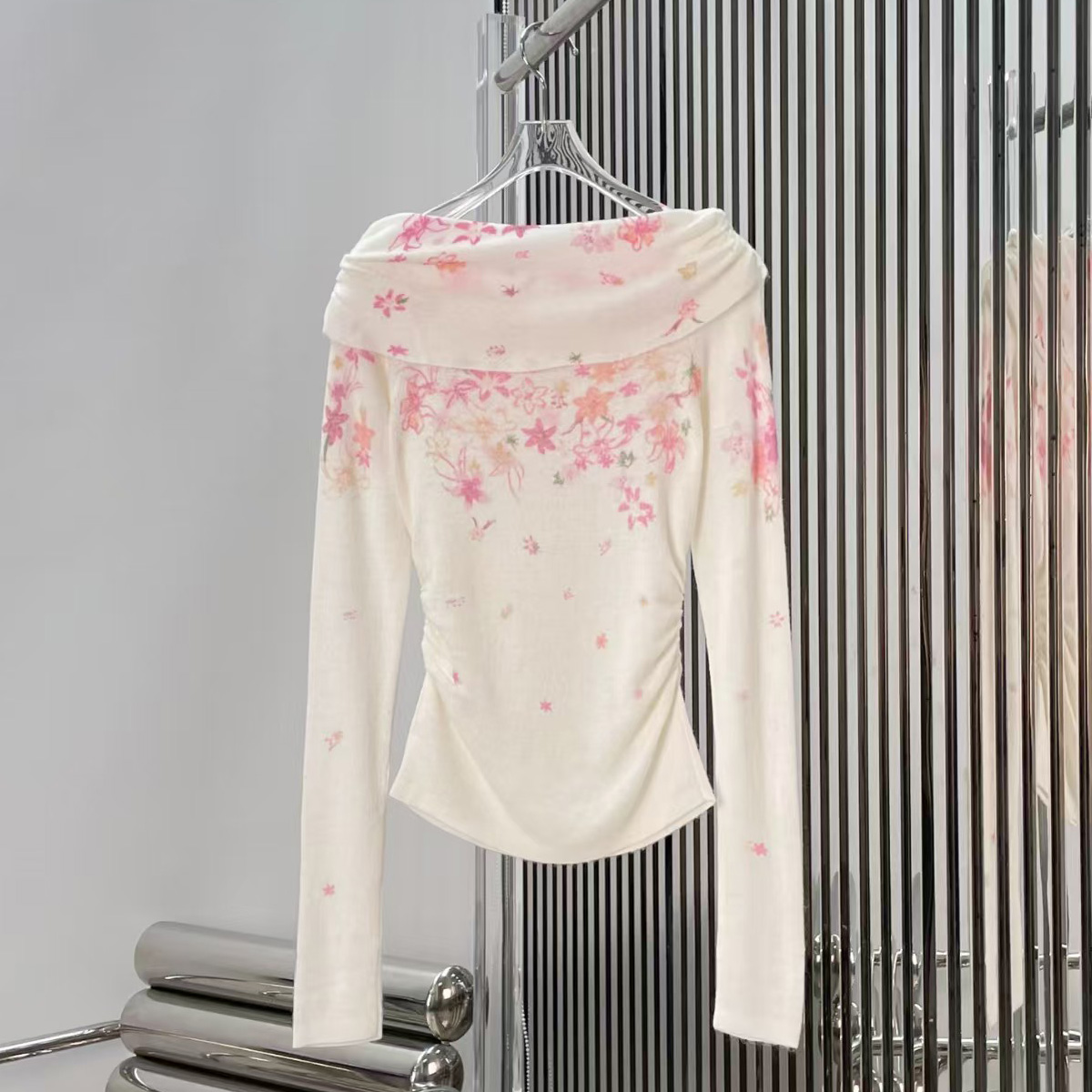 Off Shoulder Top - 고품질 여성 오프 숄더 긴 소매