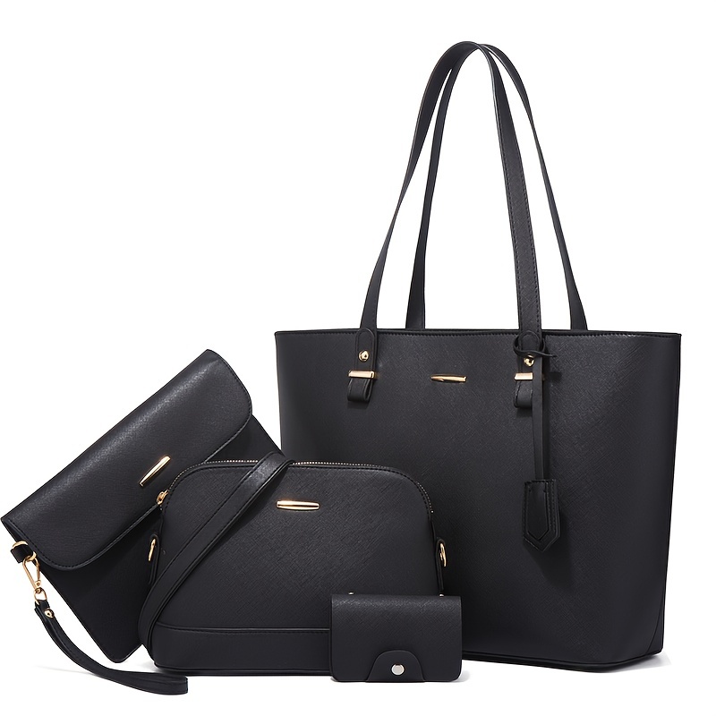 Crossbody Bag Women - 4종 세트 여성 가방 세트 단색