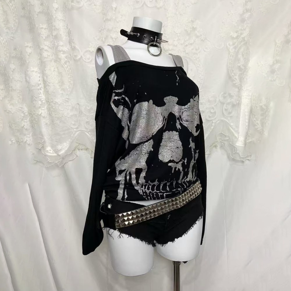 Y2K 가짜 투피스 레트로 탑 스트리트웨어 사선 칼라  - Off Shoulder Top 리뷰 및 가격