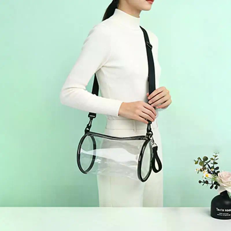 여성용 투명 레이저 크로스바디 백 원통형 패션 미니 숄 - Crossbody Bag Women 리뷰 및 가격