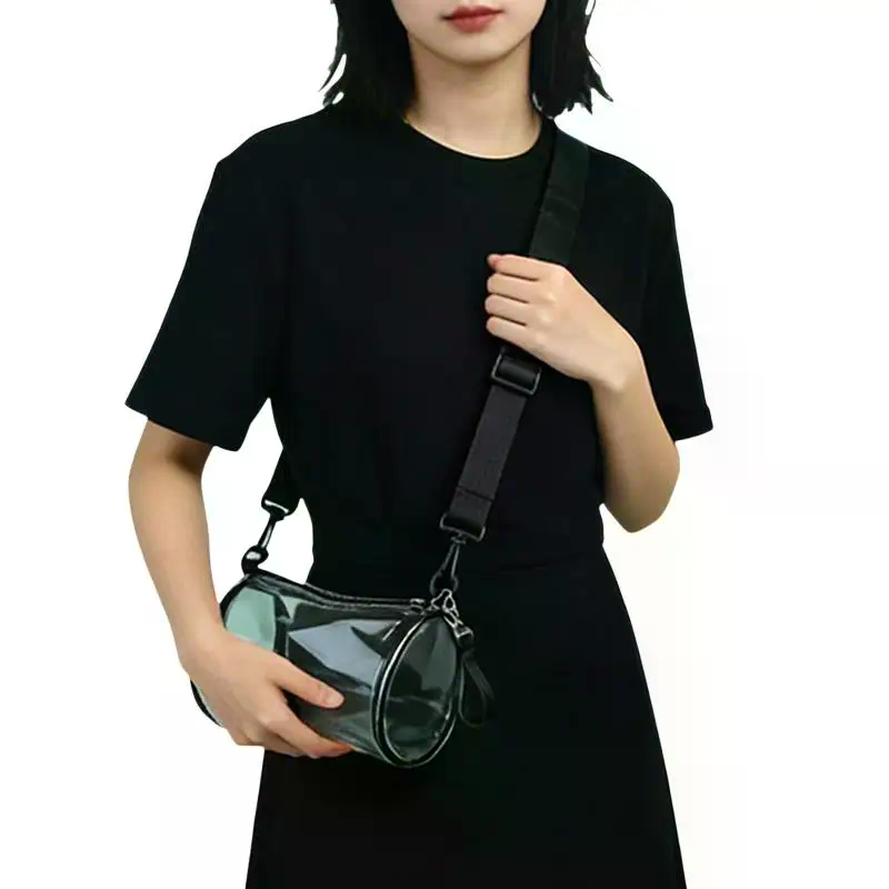 여성용 투명 레이저 크로스바디 백 원통형 패션 미니 숄 - Crossbody Bag Women 리뷰 및 가격