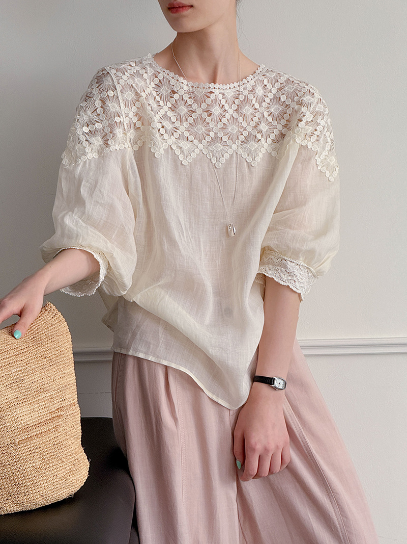 2026 여성 여름 100% 린넨 블라우스 하프 슬리브 - Women Fashion Blouse 리뷰 및 가격