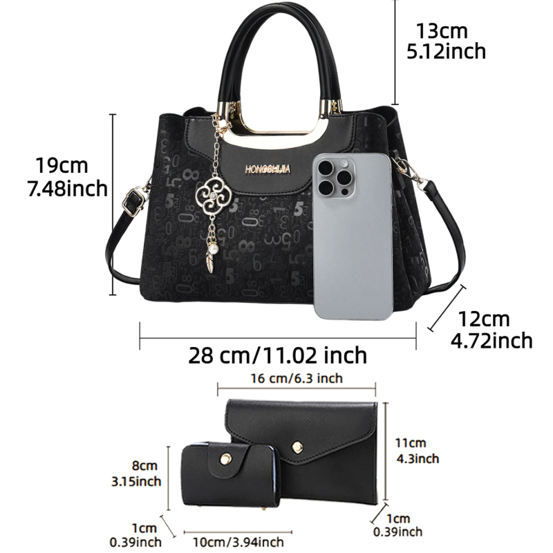 3피스 패션 여성용 핸드백 세트, 여성용 가벼운 럭셔리 - Crossbody Bag Women 리뷰 및 가격