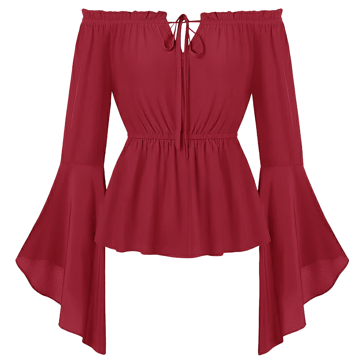 오프숄더 중세풍 의상 블라우스 여성 르네상스 플레어 슬 - Off Shoulder Top 리뷰 및 가격