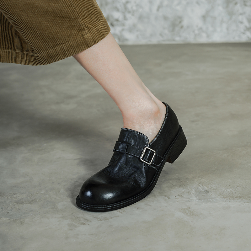 새로운 2026 가을 빈티지 천연 가죽 여성 펌프스 라 - Fashion Women Belt 리뷰 및 가격