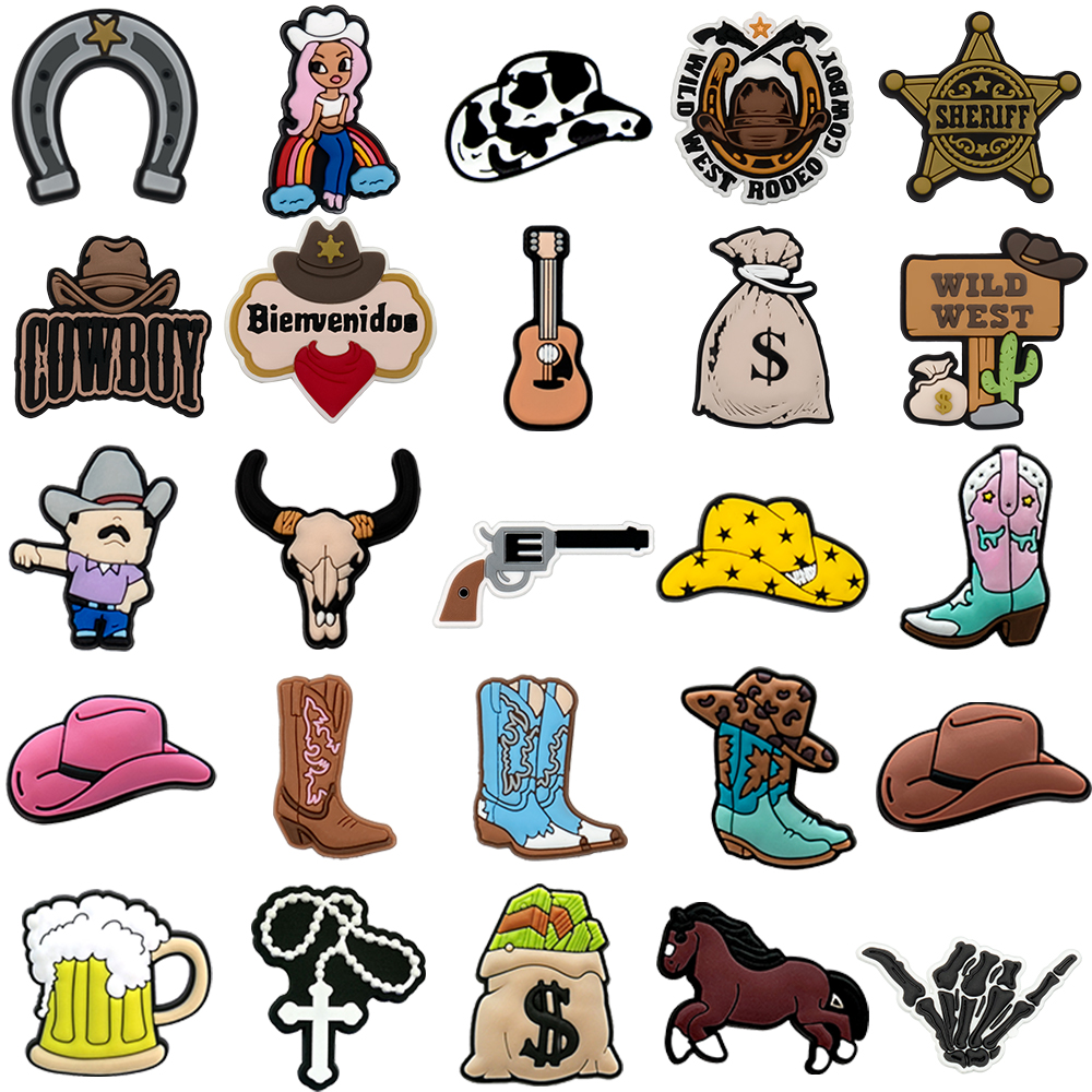 1/25개입 와일드 웨스트 카우보이 & 카우걸 신발 참 - Women'S Fashion Wild West 리뷰 및 가격