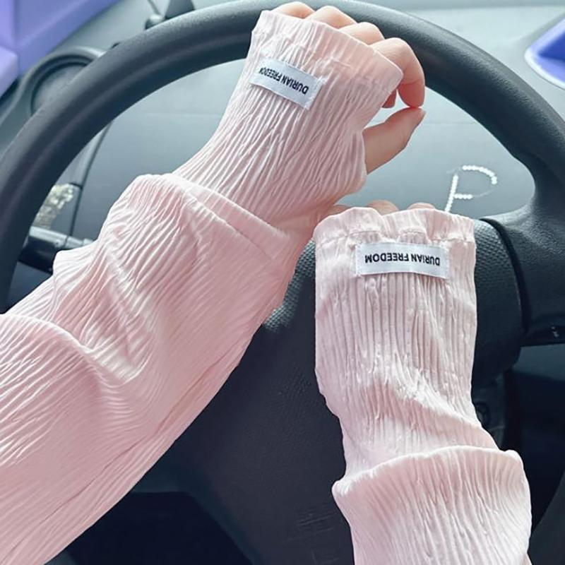 유행하는 여성용 여름용 얇은 아이스 실크 긴팔 팔토시, - Women'S Fashion Gloves 리뷰 및 가격