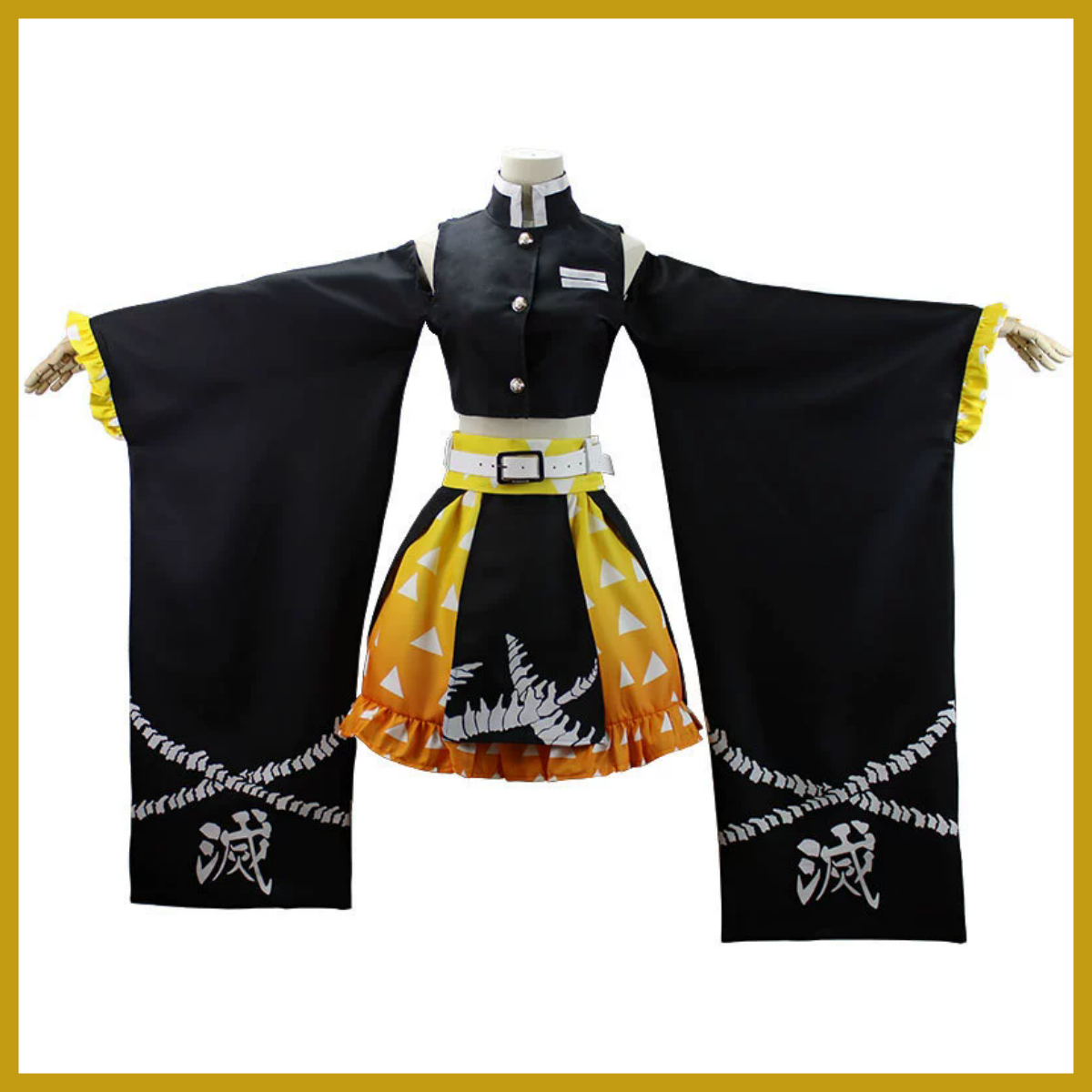 Anime Agatsuma Zenitsu 코스프레 의상 - Off Shoulder Top 리뷰 및 가격