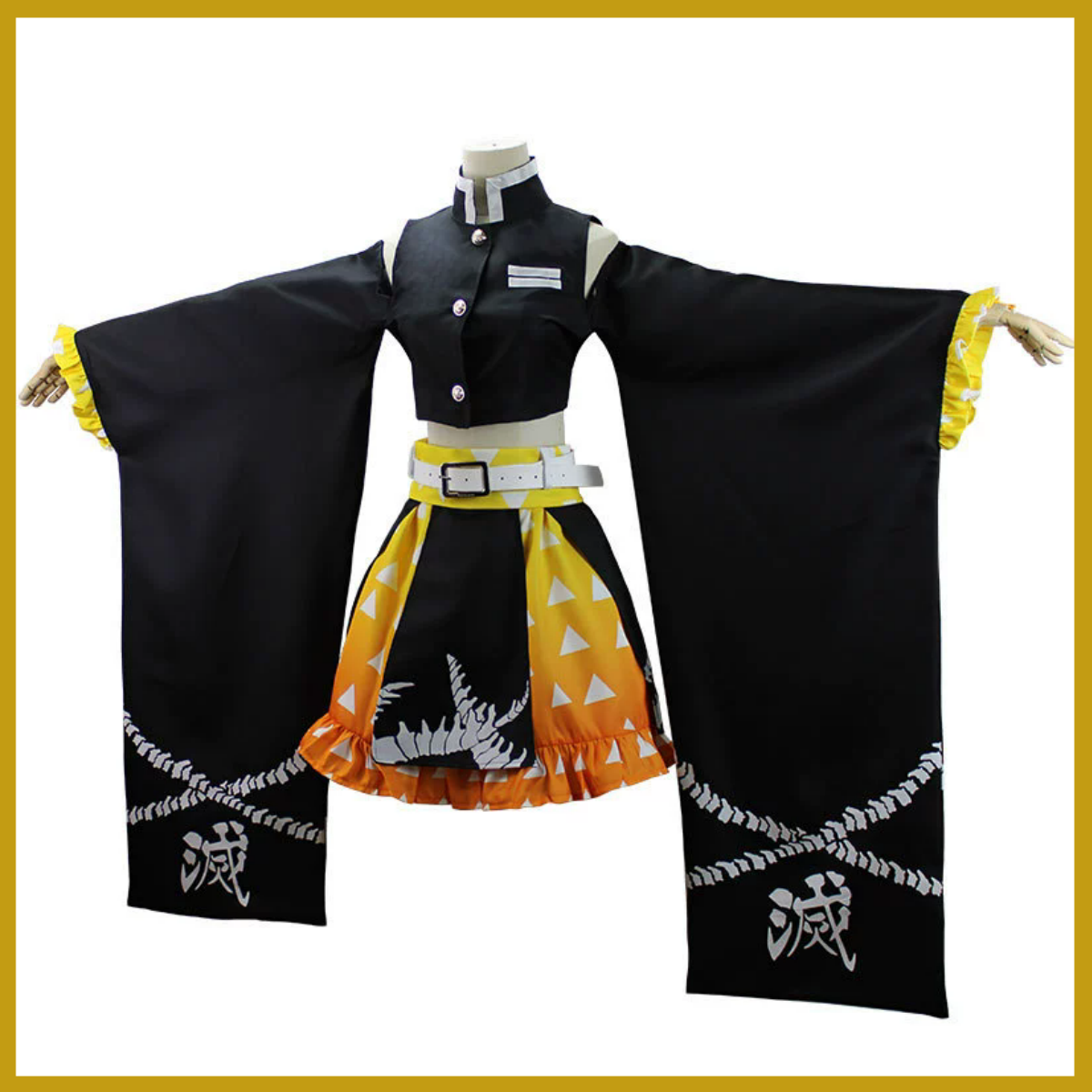 Anime Agatsuma Zenitsu 코스프레 의상 - Off Shoulder Top 리뷰 및 가격