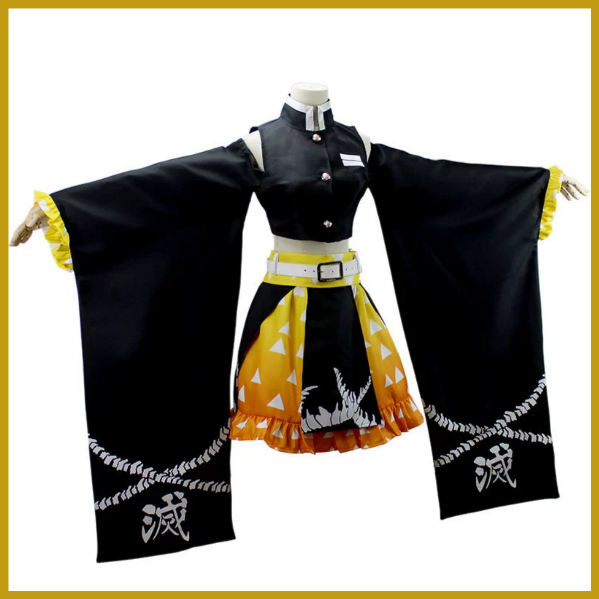 Anime Agatsuma Zenitsu 코스프레 의상 - Off Shoulder Top 리뷰 및 가격
