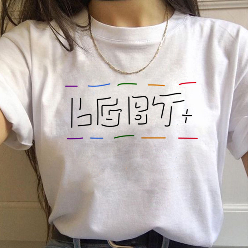 Lgbt 레인보우 하라주쿠 티셔츠, 여성 게이 프라이드 - Women'S Fashion From The 90S 리뷰 및 가격