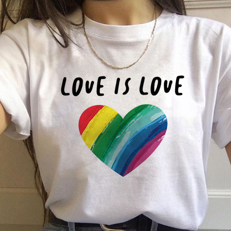 Lgbt 레인보우 하라주쿠 티셔츠, 여성 게이 프라이드 - Women'S Fashion From The 90S 리뷰 및 가격