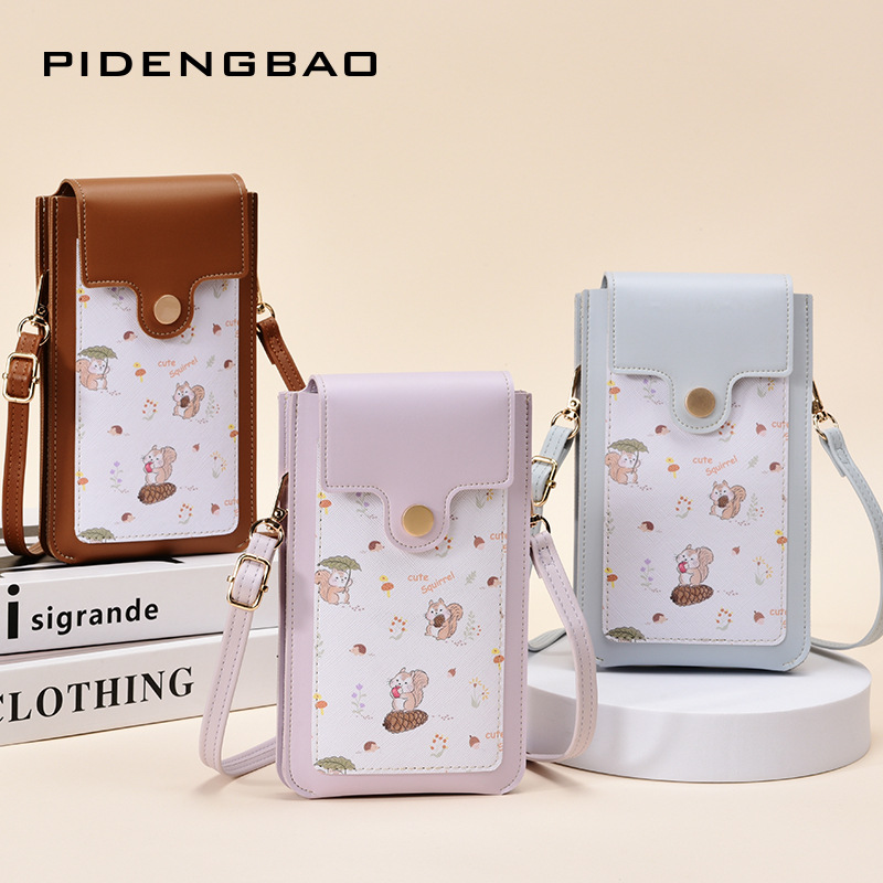 새로운 귀여운 다람쥐 패턴 터치 스크린 여성 크로스 바 - Crossbody Bag Women 리뷰 및 가격