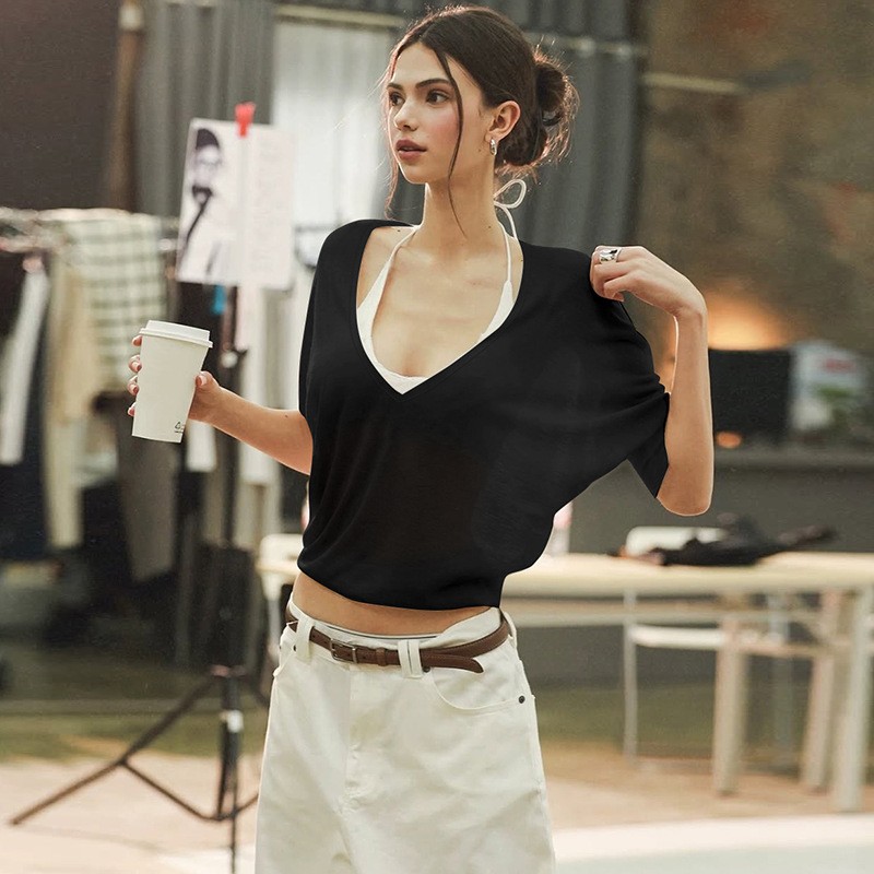 핑크 블라우스 루즈핏 V넥 시스루 블라우스 스트리트웨어 - V Neck Cami Top 리뷰 및 가격