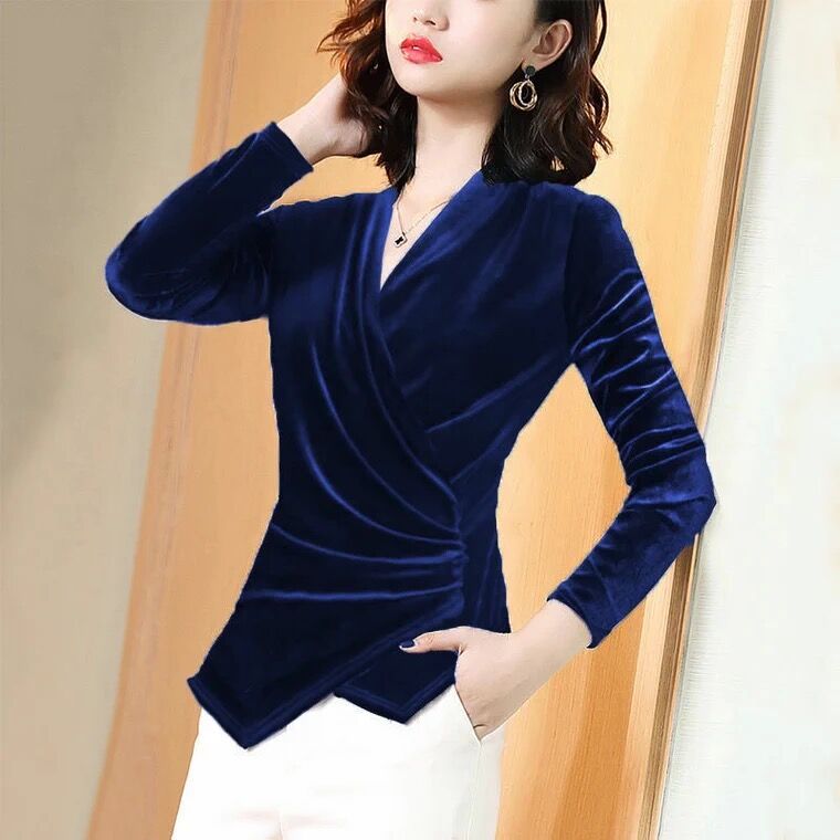 2025년 가을 여성용 골드 벨벳 셔츠, 프랑스풍 우아 - Velvet Blazer Women 리뷰 및 가격