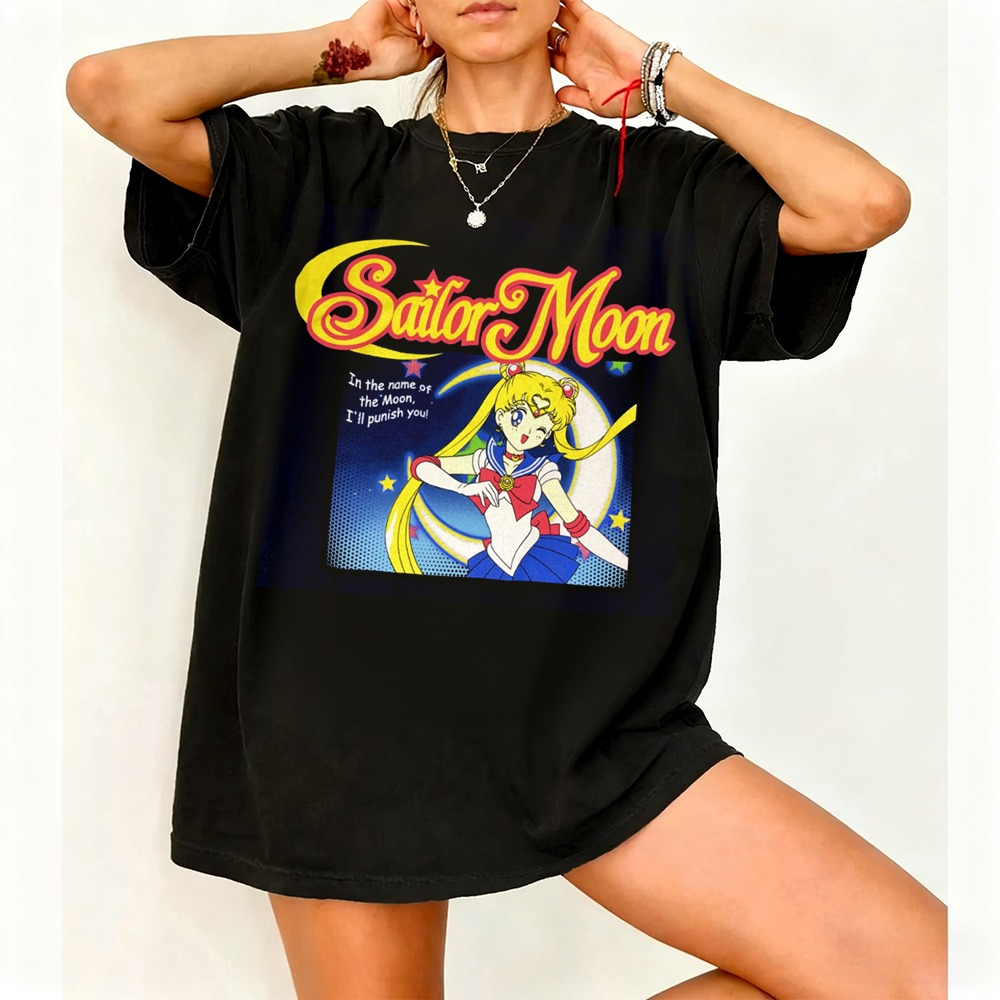 세일러문 레트로 90년대 애니메이션 그래픽 티셔츠 여름 - Women'S Fashion From The 90S 리뷰 및 가격