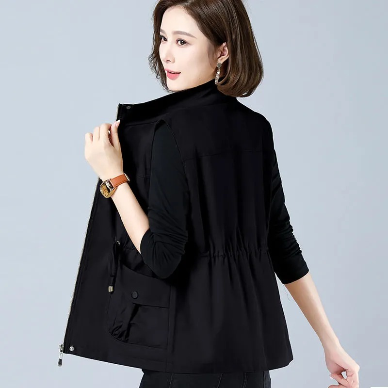 여성용 경량 스탠드 칼라 조끼, 허리 조절끈, 민소매, - Women'S Fashion Utility Vest 리뷰 및 가격