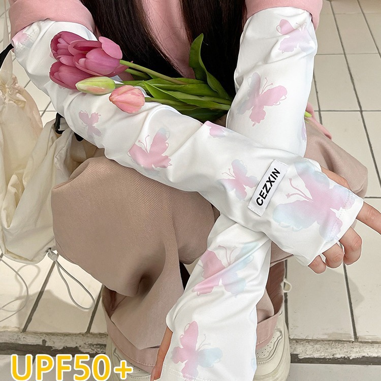 새로운 버터플라이 선스크린 슬리브 한국판 여성용 UV  - Women'S Fashion Gloves 리뷰 및 가격