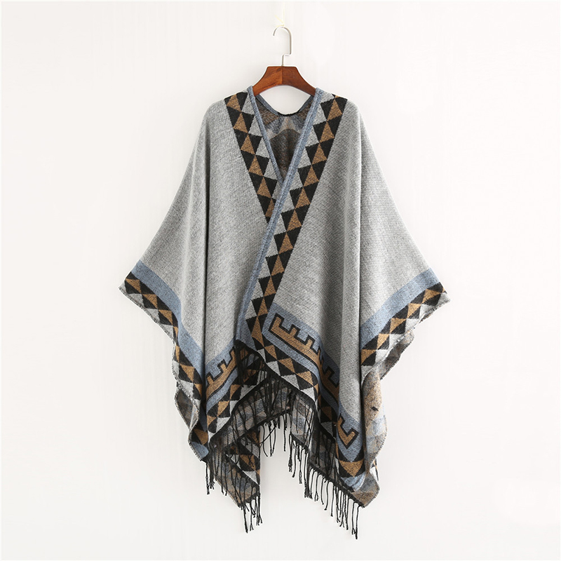 인도 스타일 패션 기하학 술 파시미나 판초와 케이프 코 - Women'S Fashion Poncho 리뷰 및 가격