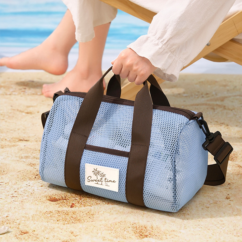 시스루 메쉬 비치백 퀵 드라이 수영/헬스 더플 핸드백  - Crossbody Bag Women 리뷰 및 가격