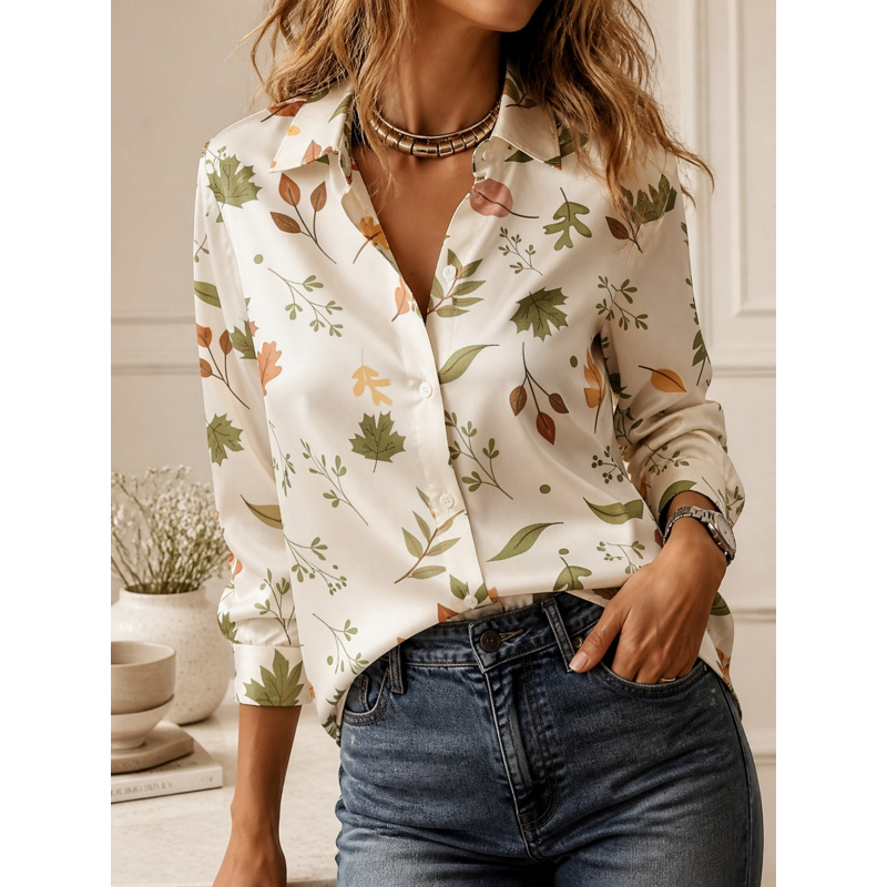 2026 패션 라펠 칼라 긴팔 셔츠 만능 코디 우아한  - Women Fashion Blouse 리뷰 및 가격