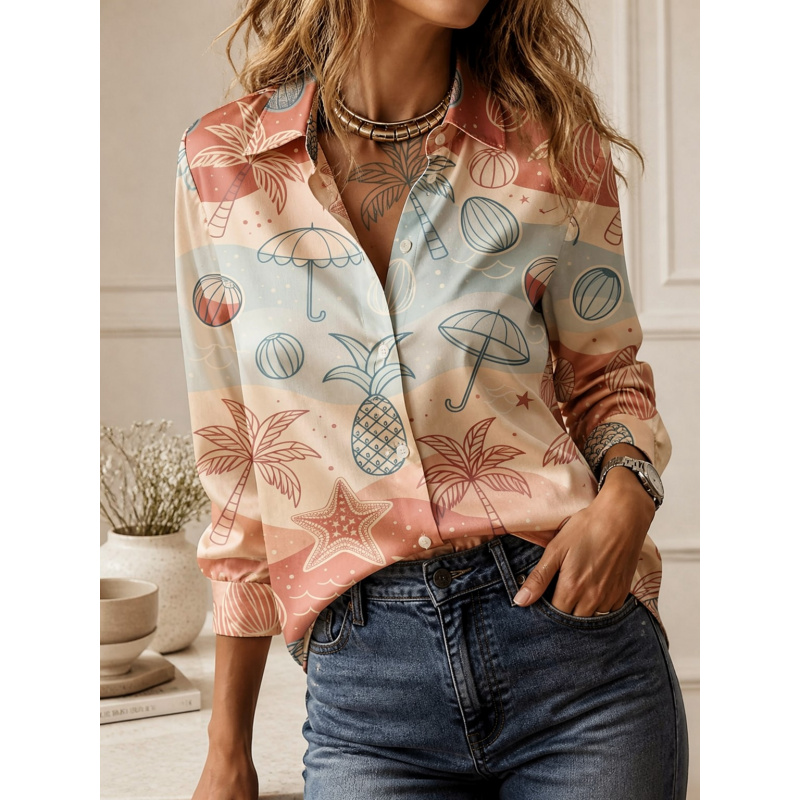 2026 패션 라펠 칼라 긴팔 셔츠 만능 코디 우아한  - Women Fashion Blouse 리뷰 및 가격
