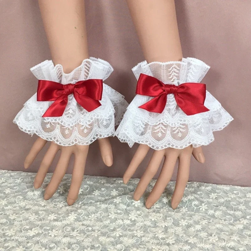 일본 여성 소녀 로리타 멀티컬러 리본 장갑 가짜 소매  - Women'S Fashion Gloves 리뷰 및 가격
