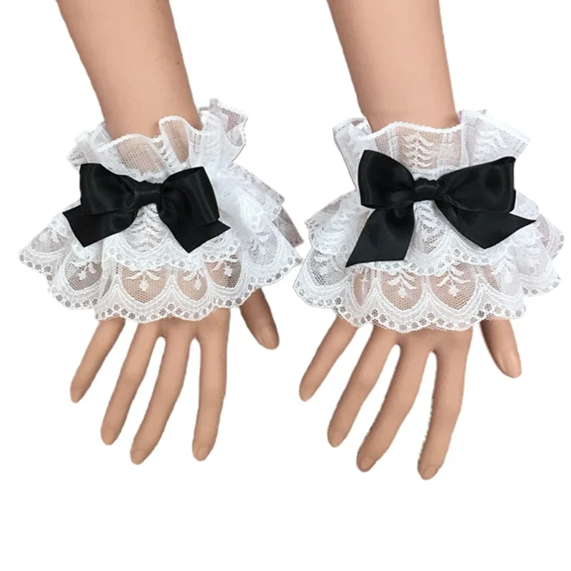 일본 여성 소녀 로리타 멀티컬러 리본 장갑 가짜 소매  - Women'S Fashion Gloves 리뷰 및 가격