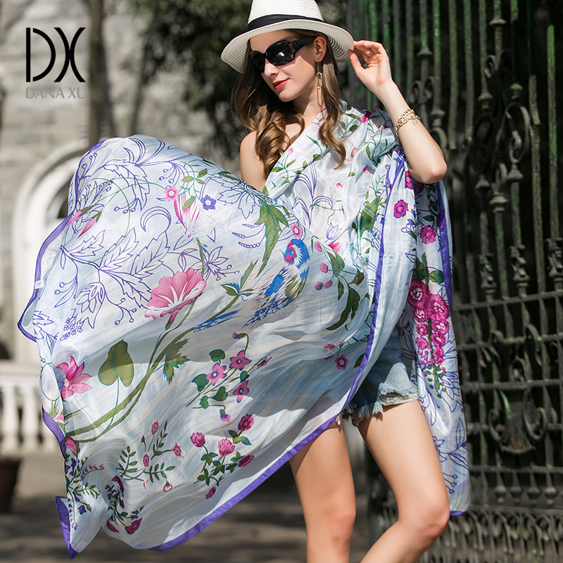 DANA XU 100% 실크 헤드 스카프 이슬람 여성  - Women'S Fashion Poncho 리뷰 및 가격