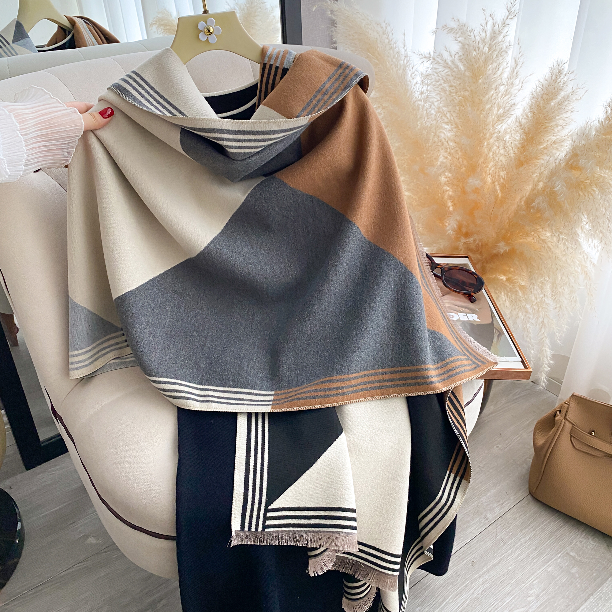 2025 럭셔리 겨울 캐시미어 스카프 여성용 신상 디자 - Women'S Fashion Poncho 리뷰 및 가격