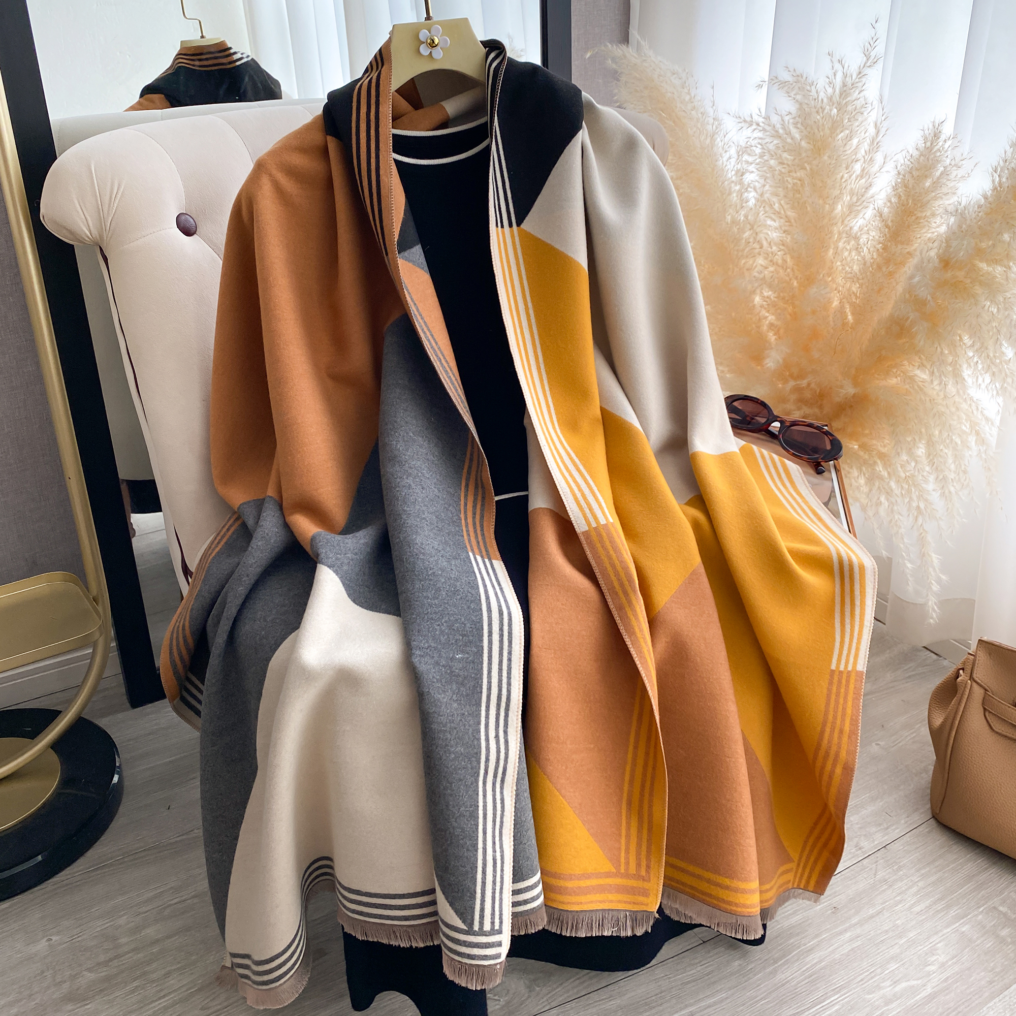 2025 럭셔리 겨울 캐시미어 스카프 여성용 신상 디자 - Women'S Fashion Poncho 리뷰 및 가격