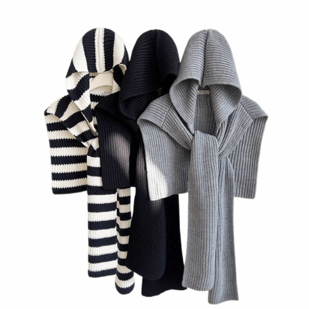 스카프 오버사이즈 니트 케이프 숄 따뜻한 니트 후드 숄 - Women'S Fashion Poncho 리뷰 및 가격