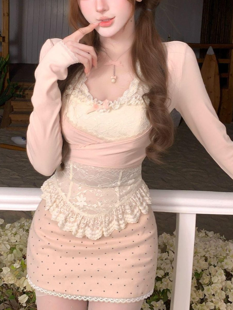 프렌치 스윗 하라주쿠 3종 세트 여성용 리본 캐미탑 + - V Neck Cami Top 리뷰 및 가격