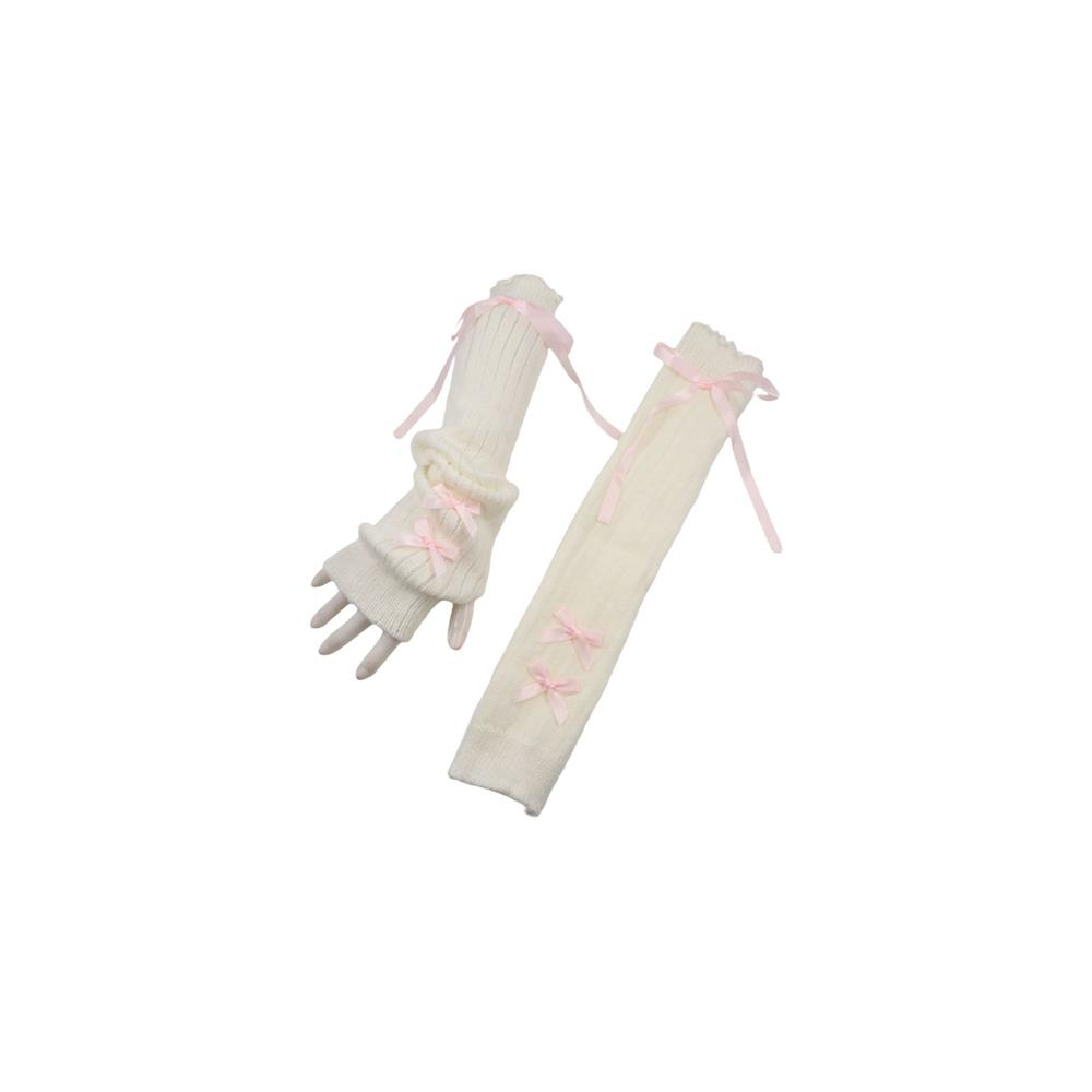 streetwear 탄성 니트 보우 팔 슬리브 y2k  - Women'S Fashion Gloves 리뷰 및 가격