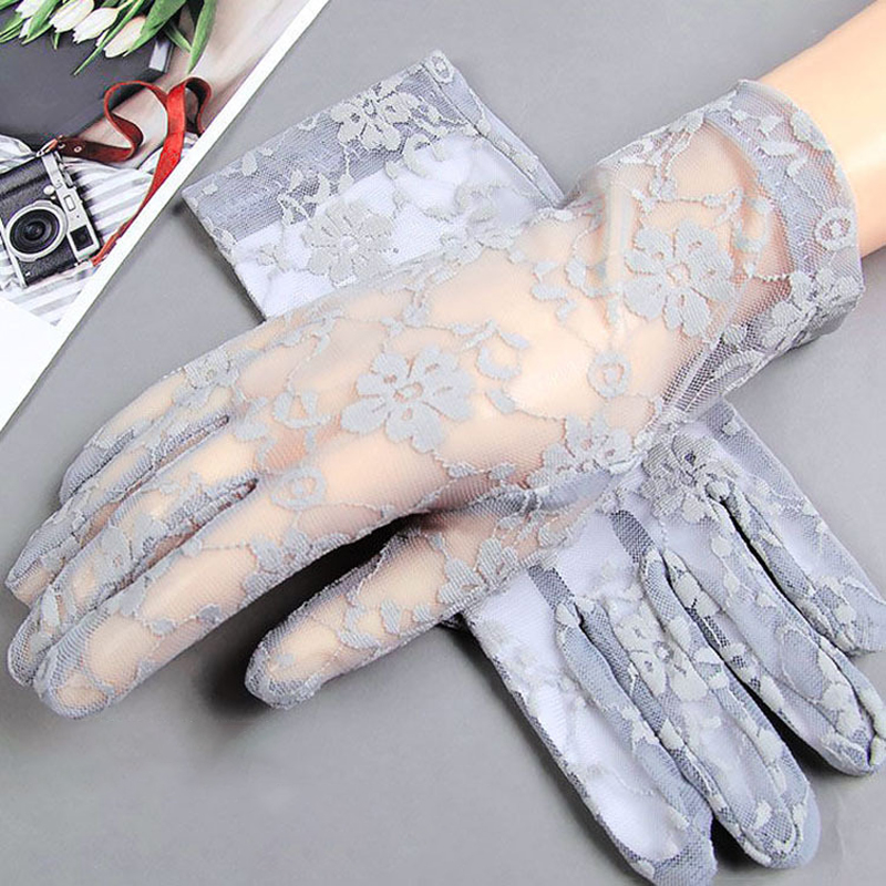 여성 장갑 여름 짧은 레이스 통기성 얇은 스타일 부드러 - Women'S Fashion Gloves 리뷰 및 가격