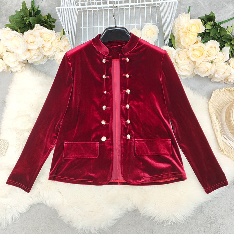 2025 가을 겨울 신상 여성 패션 솔리드 컬러 한국  - Velvet Blazer Women 리뷰 및 가격