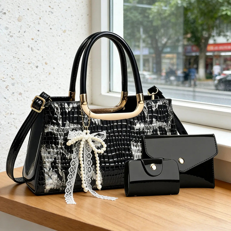 여성용 핸드백 세트, 악어 무늬 이브닝 클러치, 파티  - Crossbody Bag Women 리뷰 및 가격