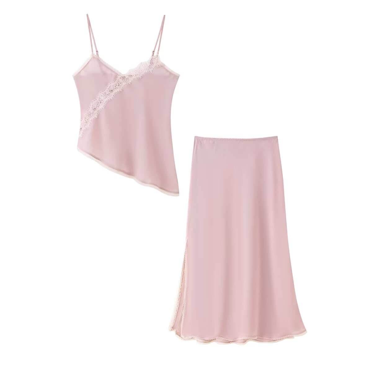 티달리프 2025 여성용 핑크 캐미 탑과 스커트 세트  - V Neck Cami Top 리뷰 및 가격