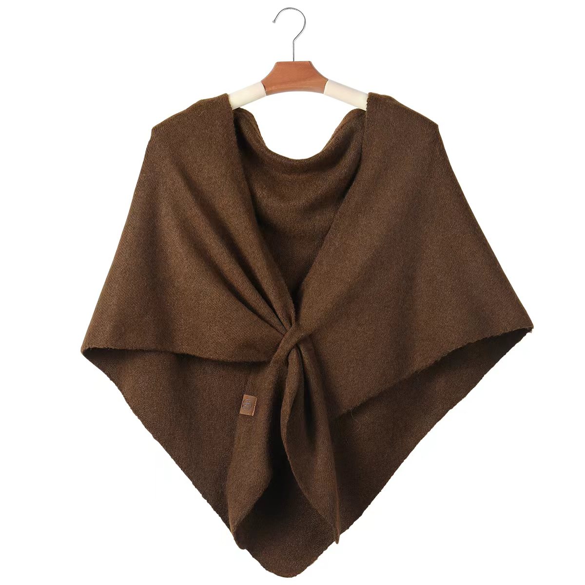 심플한 단색 니트 삼각 숄, 트렌디한 패션 랩 스카프, - Women'S Fashion Poncho 리뷰 및 가격