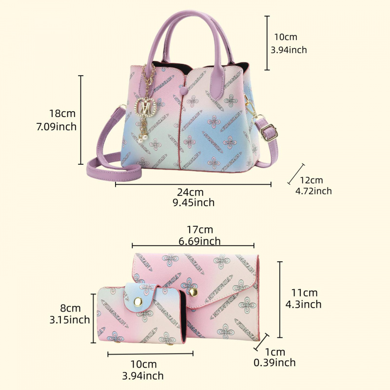 그라디언트 여성용 3종 세트 가방, 여성용 숄더백 및  - Crossbody Bag Women 리뷰 및 가격